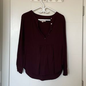 Loft burgundy blouse.